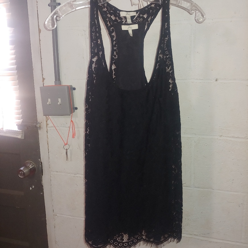 Joie black lace racerback tank